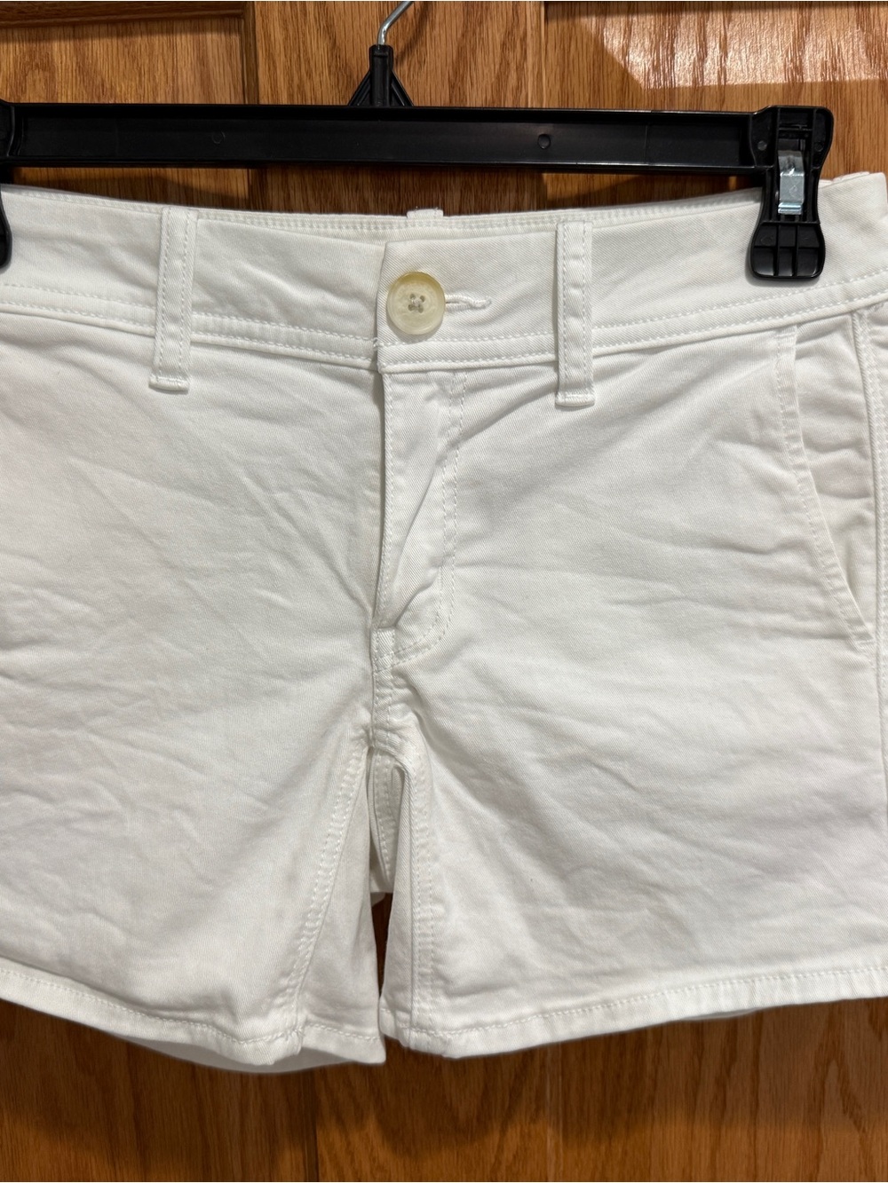 White Women's Cotton Blend Shorts